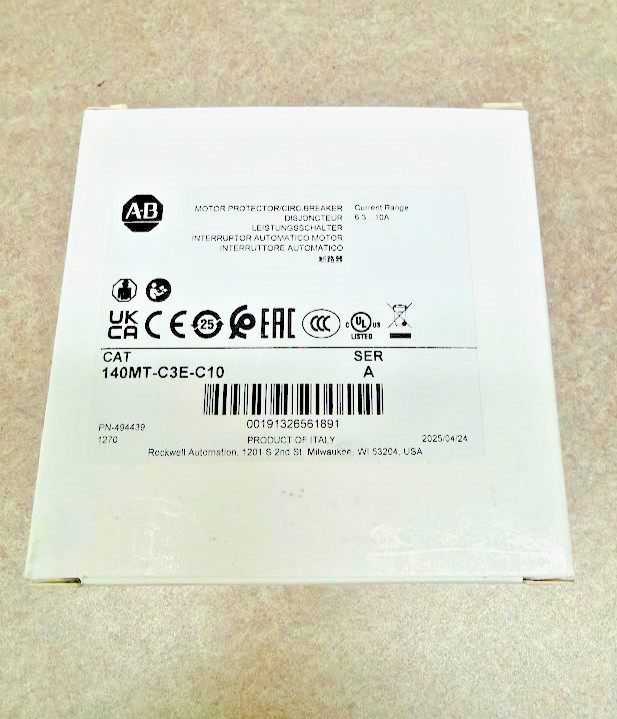 Allen-Bradley 140MT-C3E-C10 Motor Protection Circuit Breaker 6.3-10A Frame C NIB