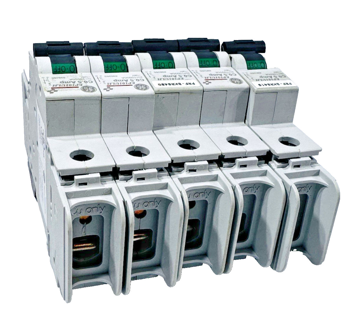 Lot of 5 GE EP101ULHC0.5 / 690265 E256870 0.5Amp Mini Circuit Breaker 1 Pole 120