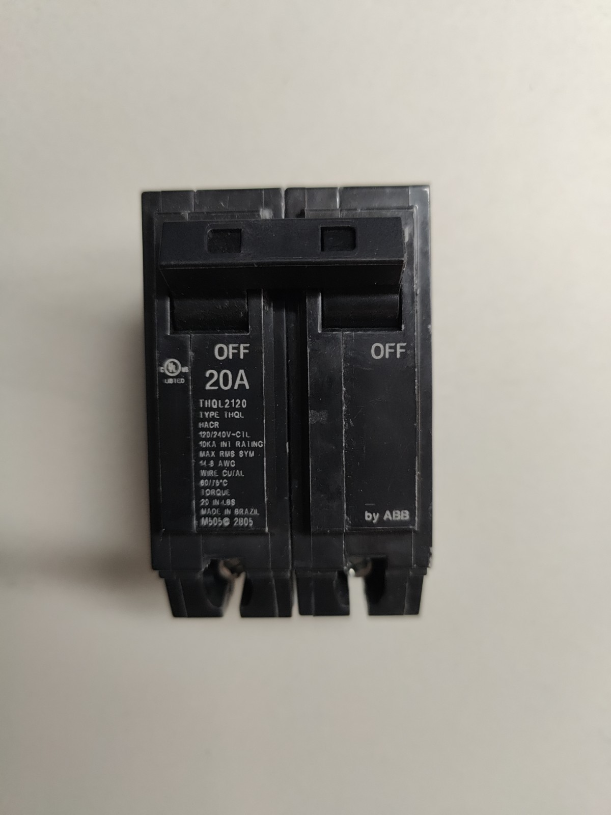 GE Q-Line 20 Amp 2 in. Double-Pole Circuit Breaker