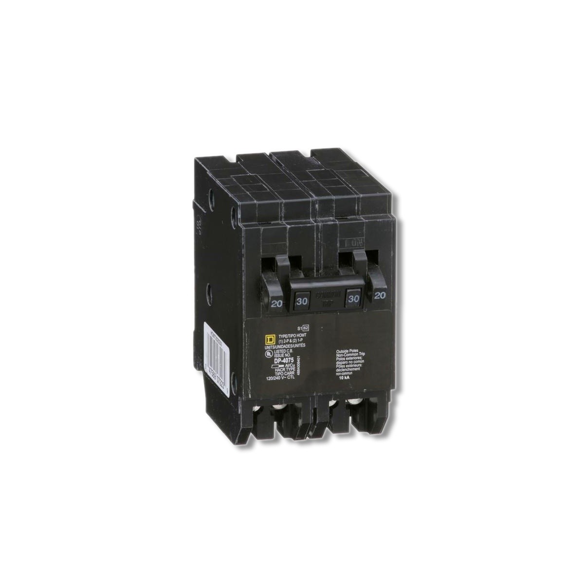 Square D HomeLine 30 amps Tandem 2-Pole Circuit Breaker HOMT2020230CP