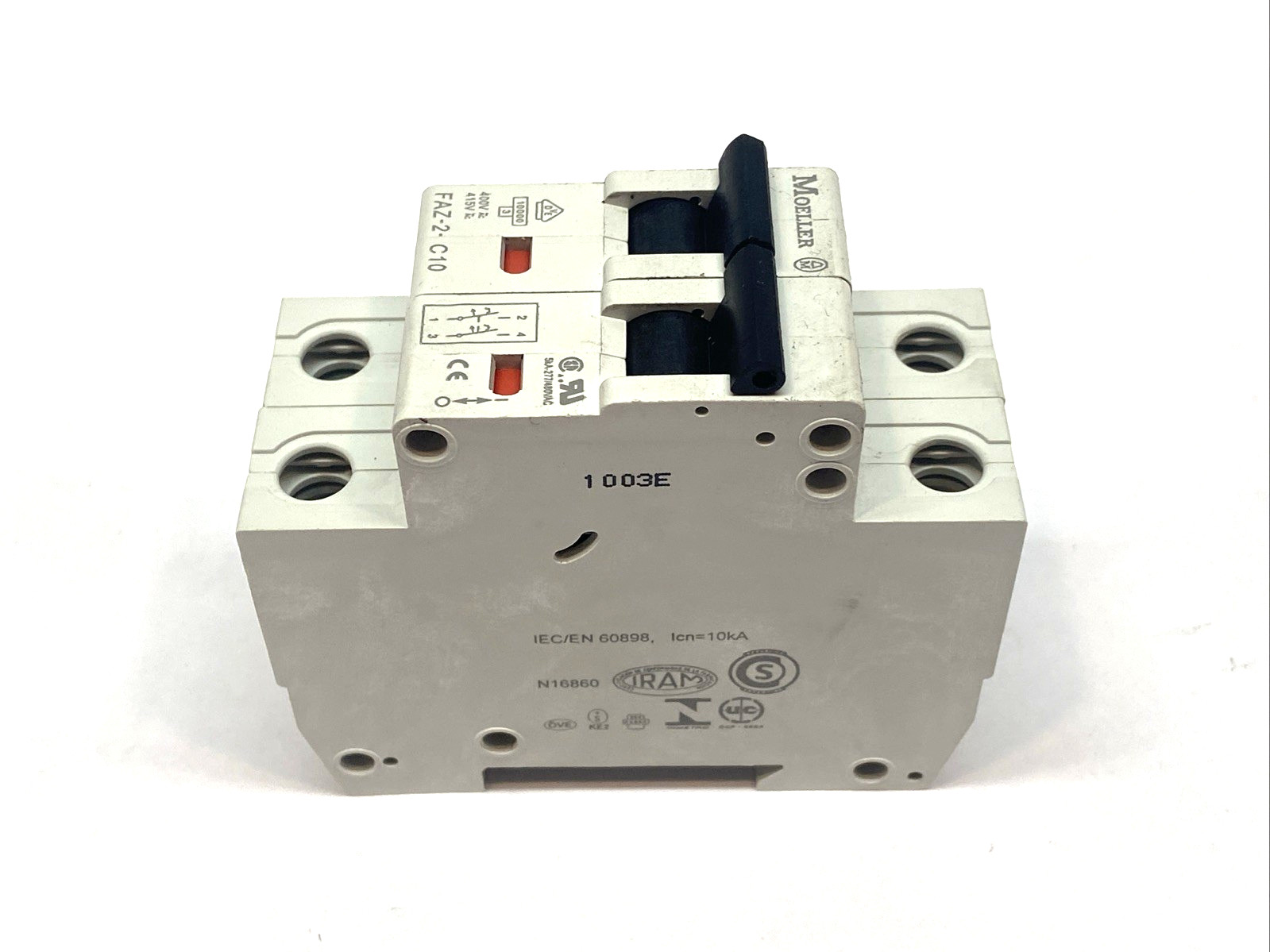 Moeller FAZ-2-C10 Circuit Breaker 2-Pole 10A 415V