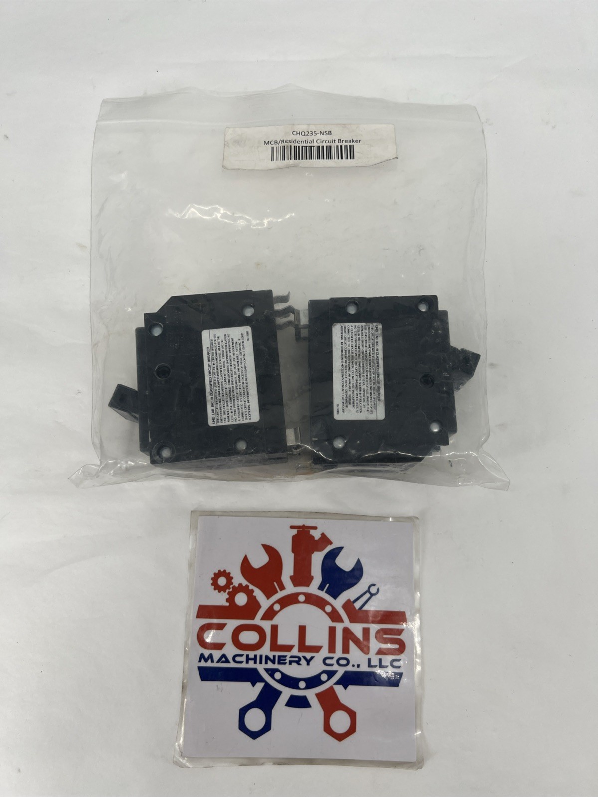 (Lot of 2) Eaton CHQ235-NSB Circuit Breakers, 35A, 2P, Plug-In, 120/240V