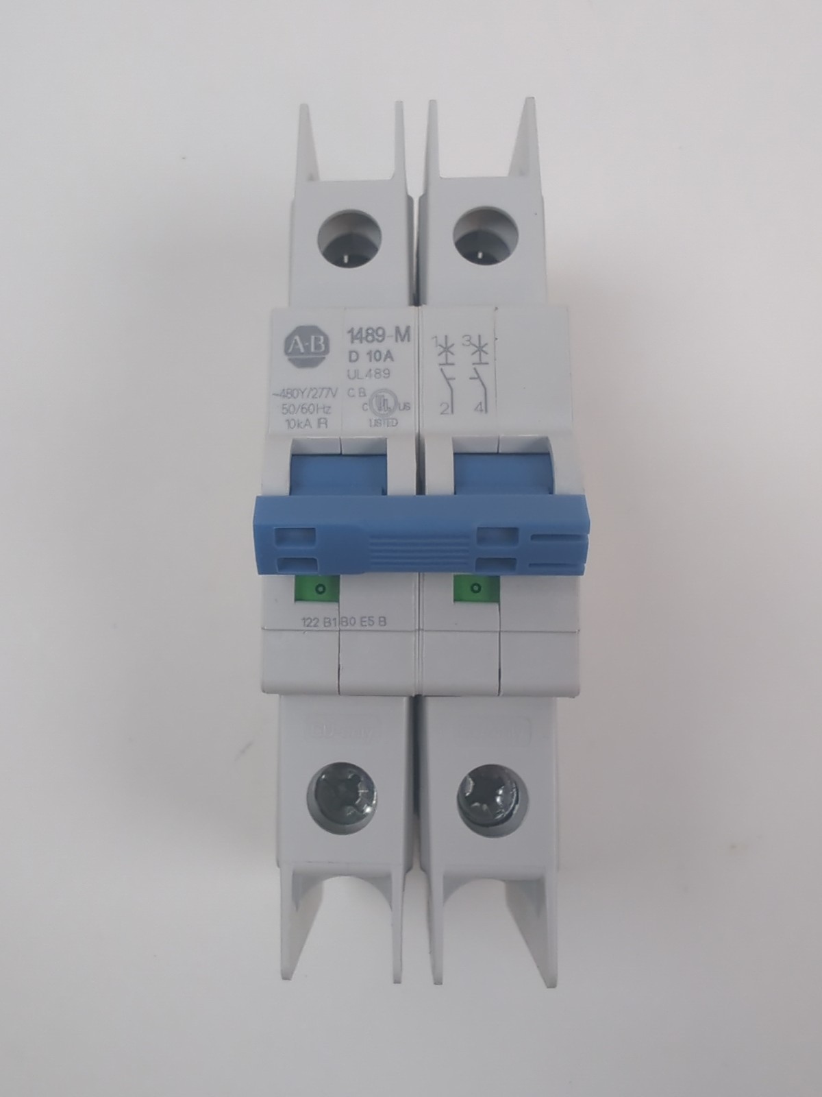 Allen-Bradley 1489-M2D100 10A 2-Pole Miniature Circuit Breaker Trip Curve D NEW
