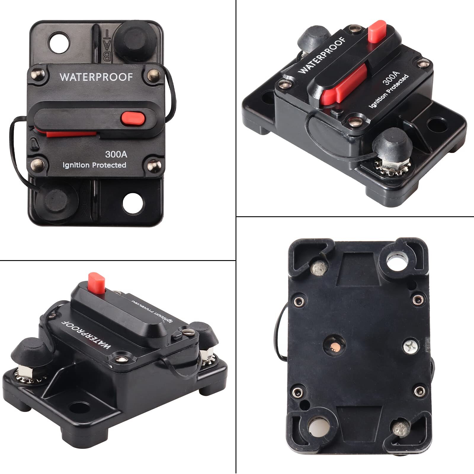 300 Amp Circuit Breaker Waterproof Manual Resettable Inline Fuse Inverter 300…