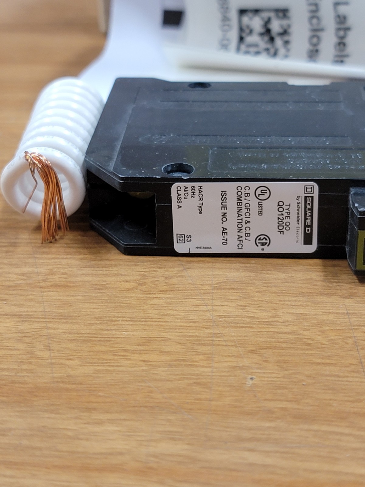 Square D – QO120DF – AFCI / GFCI Circuit Breaker – 20A, 1-Phase, 120V