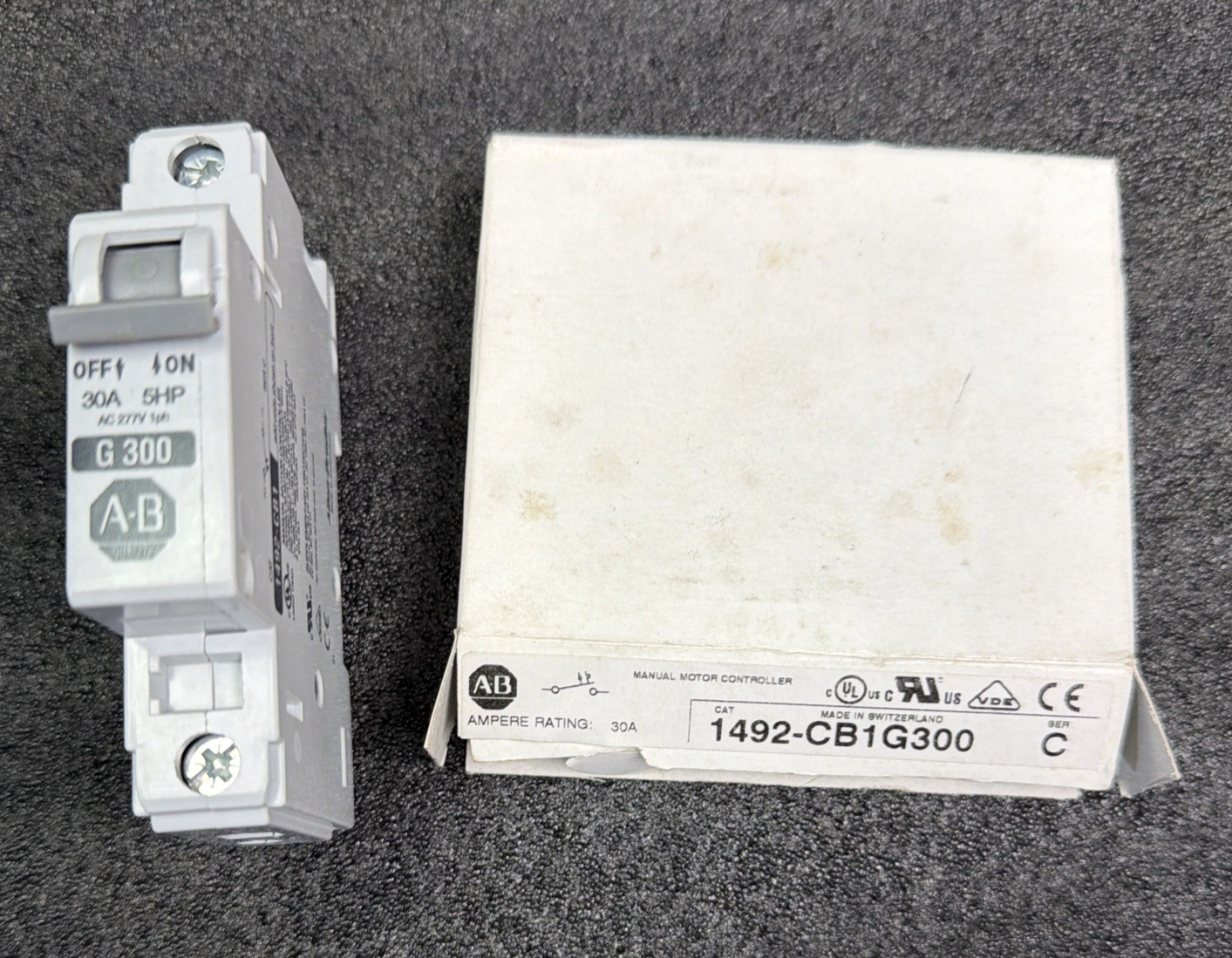 ALLEN BRADLEY 1492-CB1G300 Circuit Breaker/ Manual Motor Controller Ser C 30A