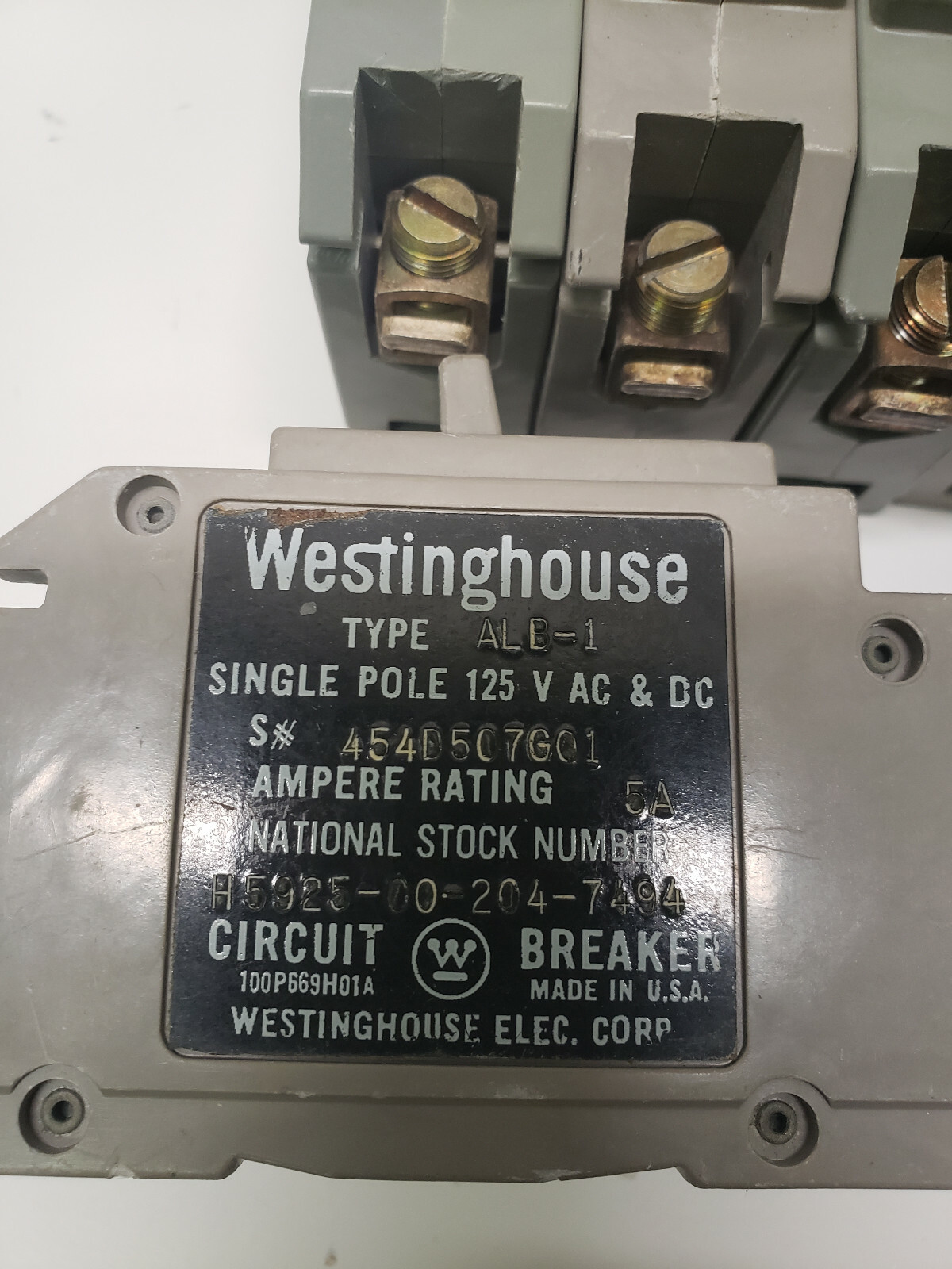 Westinghouse ALB-1 5A Circuit Breaker (44 Units) 5925-00-204-7494
