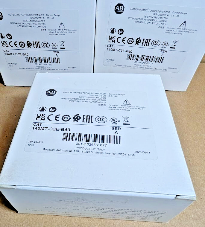 Allen-Bradley 140MT-C3E-B40 Motor Protecting Circuit Breaker 2.5-4A (New in Box)