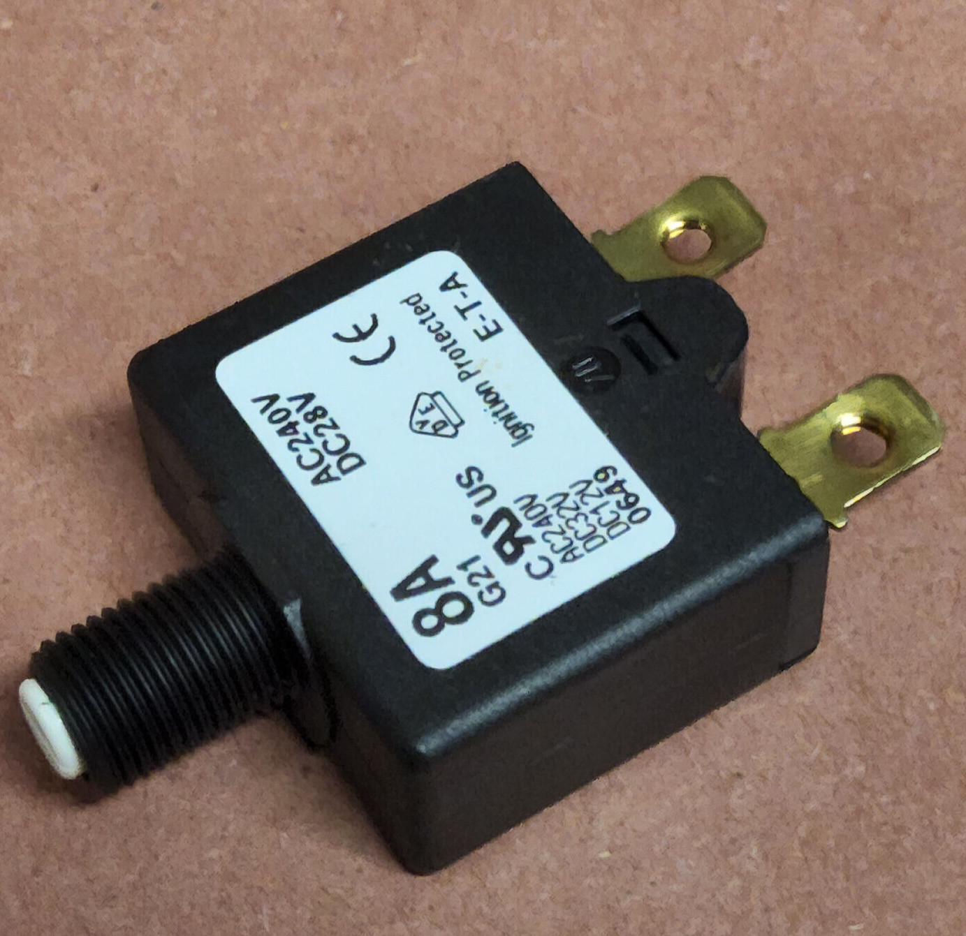 ETA 1658-G21-00-S80-8A Thermal Circuit Breaker, 1658 Series, 8 A, 1 Pole NEW