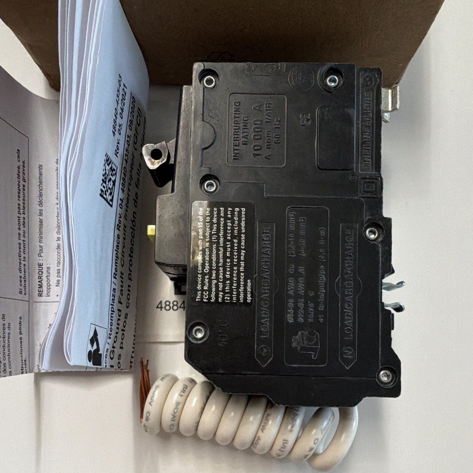 Square D QO240GFI 40A GFCI Circuit Breaker 2-Pole Test Button 120/240V