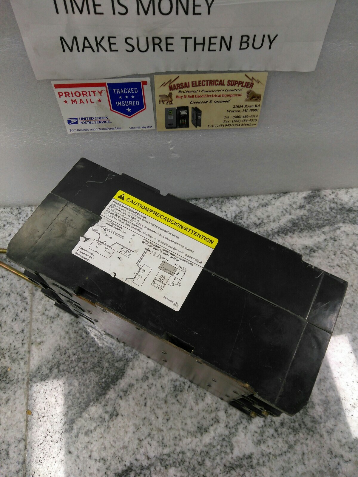 SQUARE D KAL36100 3P 600VA/250VD 100A AL250KA TYPE KAL Breaker/USE(33D3