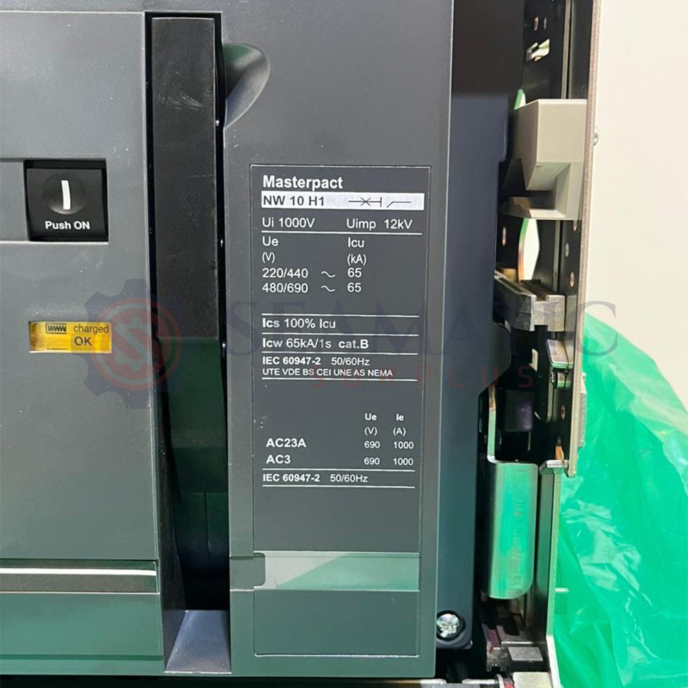 New Schneider Air Circuit Breaker Masterpact NW10H1 – 1000 A – 3 poles