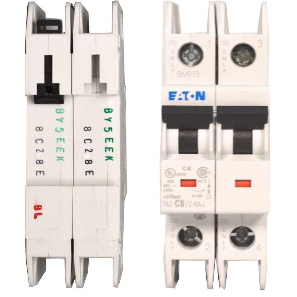 NEW Eaton FAZ-C8/2-NA-L 190634 Moeller 8A C 2-Pole 240VAC Circuit Breaker UL489