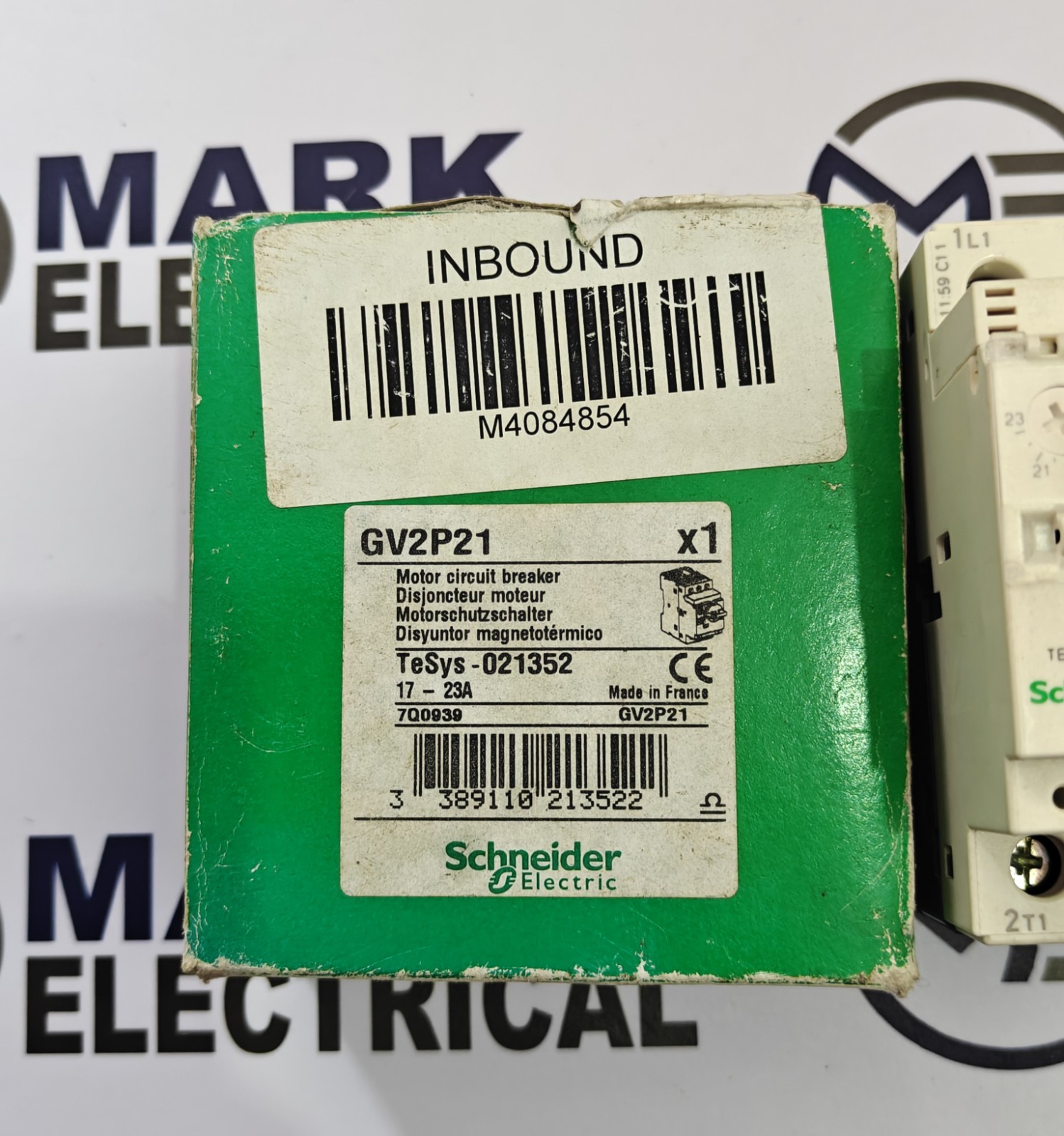 SCHNEIDER ELECTRIC GV2P21 MOTOR PROTECTION CIRCUIT BREAKER RANGE 17-23A