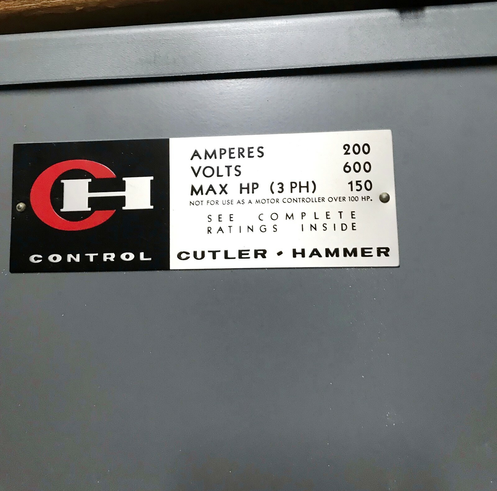 CUTLER HAMMER EATON DH364UR SAFETY SWITCH 200 A 3 POLE 600V NEW RAINPROOF