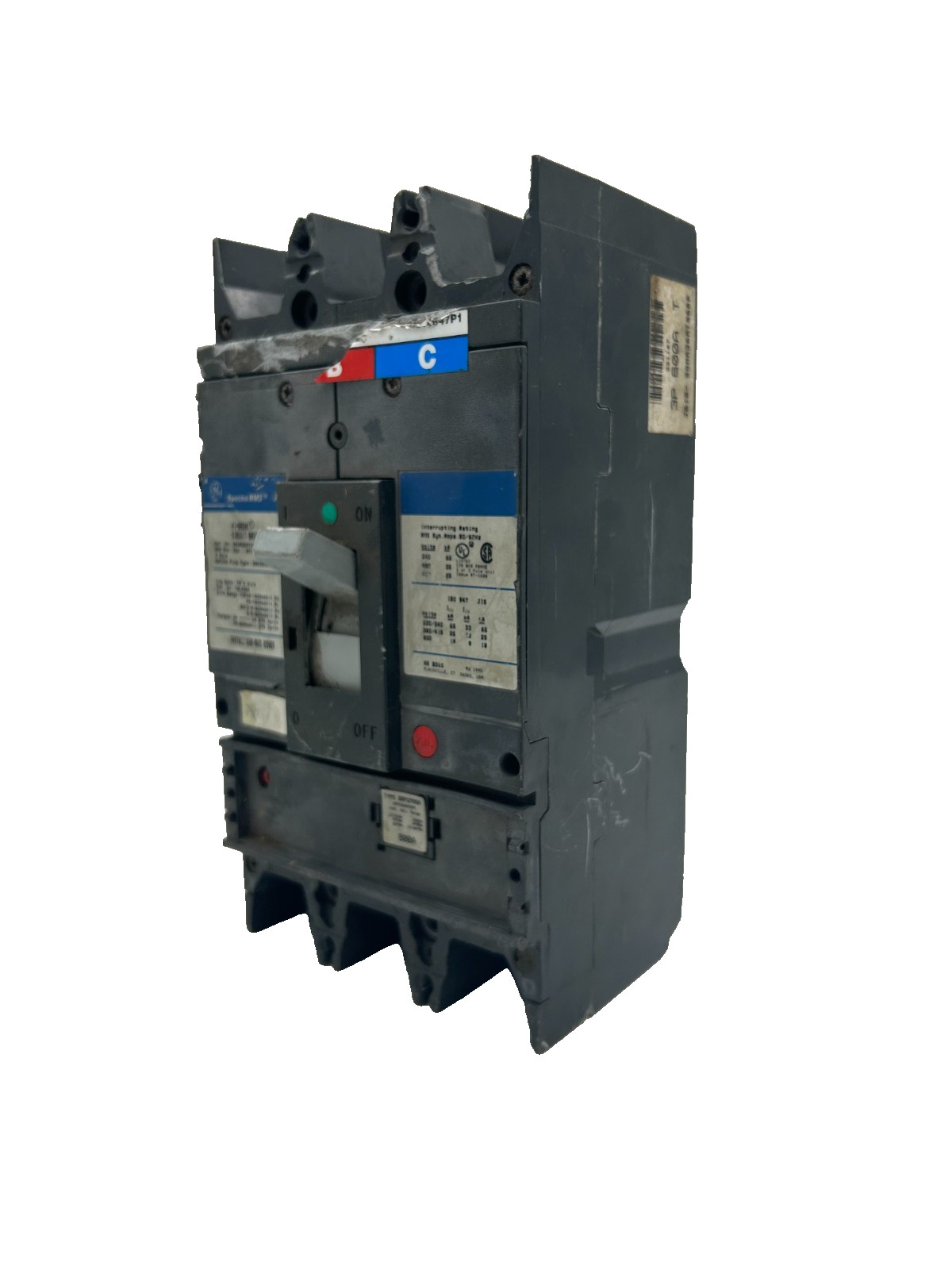 GE SGHA36AT0600 Spectra RMS Hi-Break Circuit Breaker 600A 3-Pole 600VAC – Chippe