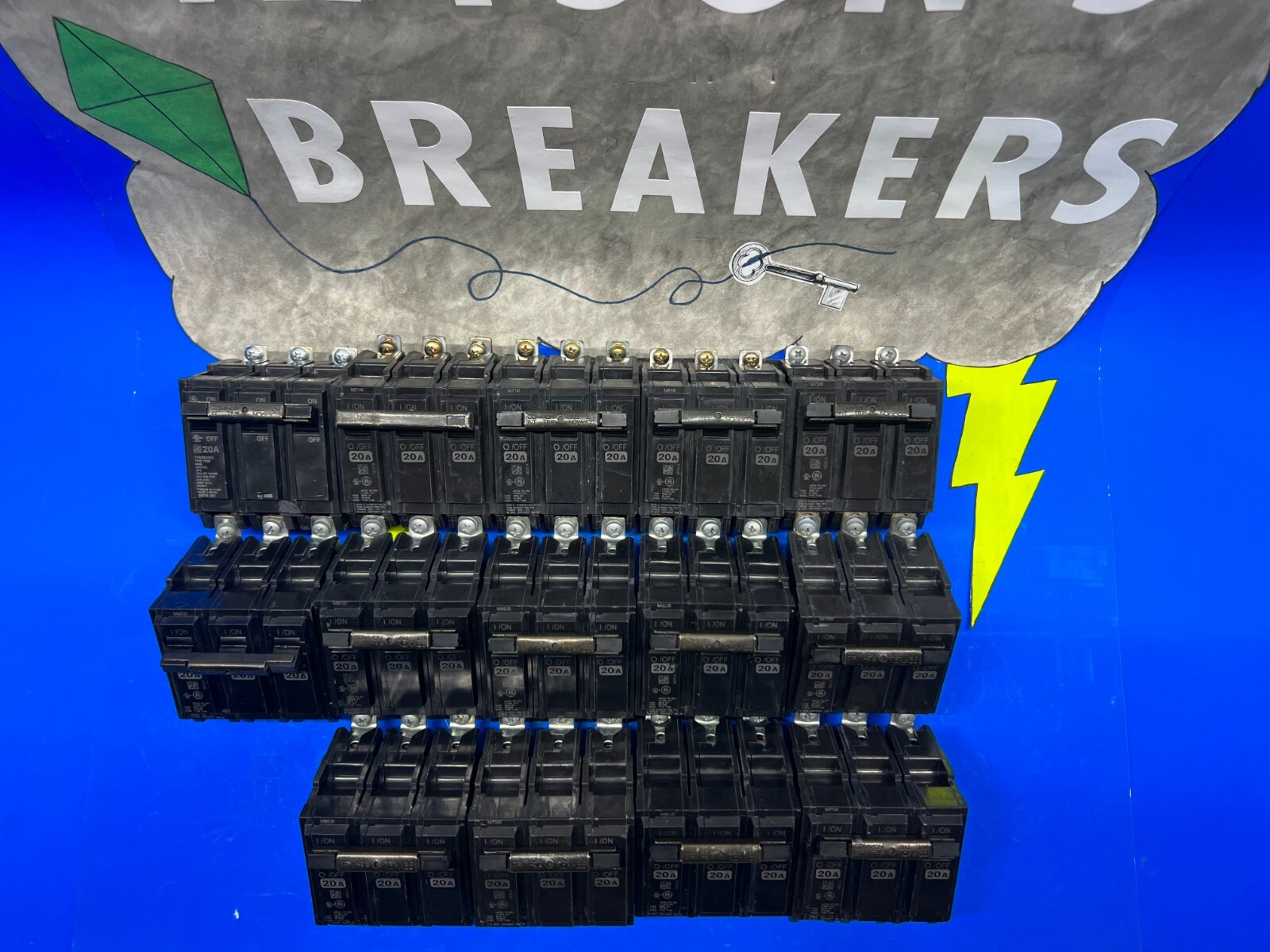 GE THQB32020 3 Pole 20 Amp 240V (Seller Refurbished) (Lot of 2)