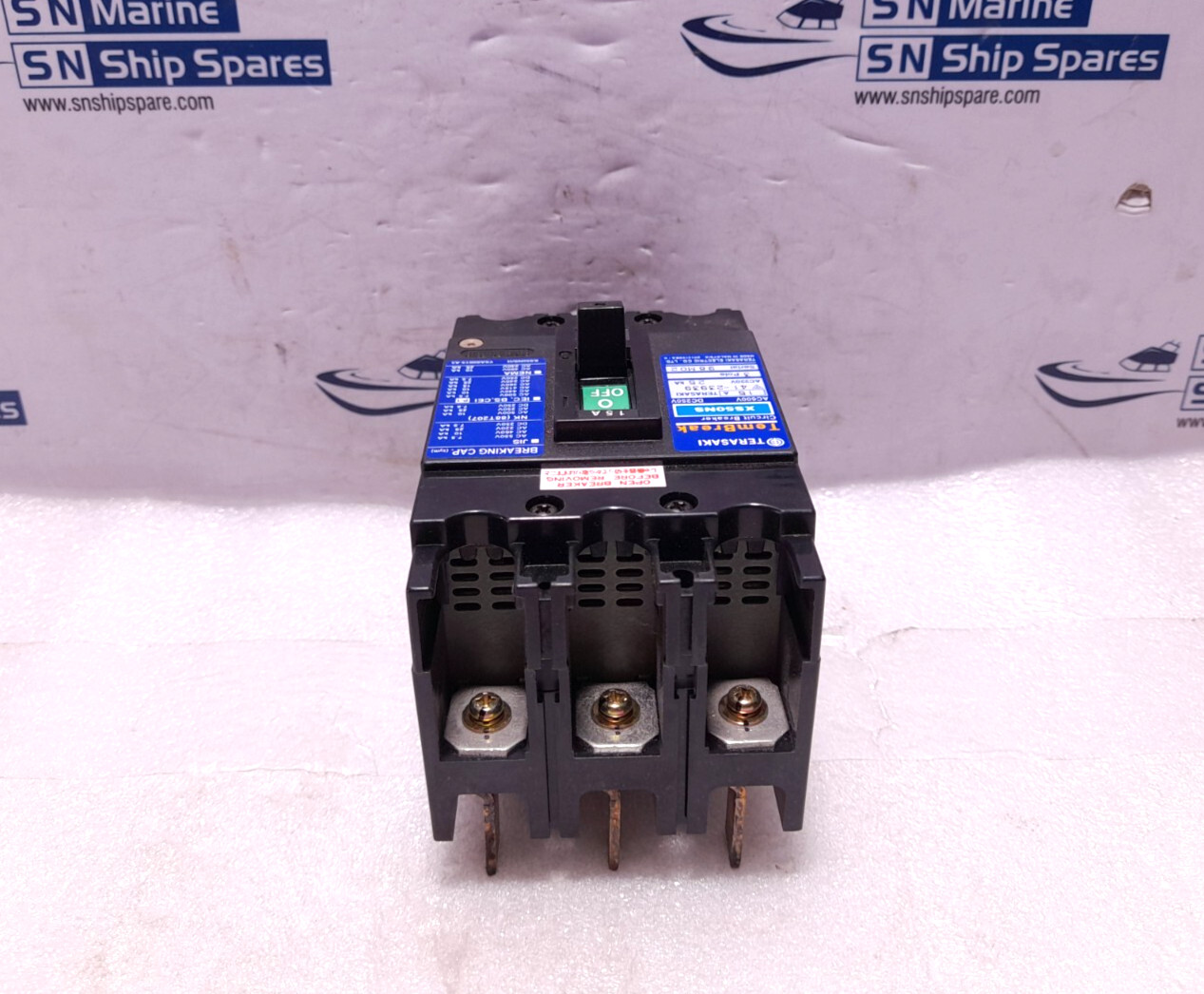 Terasaki Electric XS50NS TemBreak Circuit Breaker 15A 3Pole AC600V DC250V AC220V