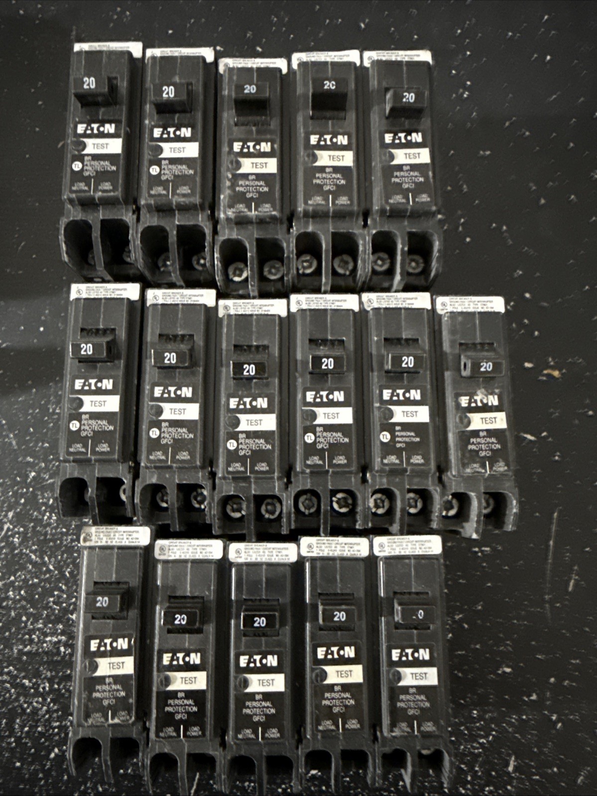 Eaton BRP120GF Ground Fault Circuit Breaker Lot Of 16