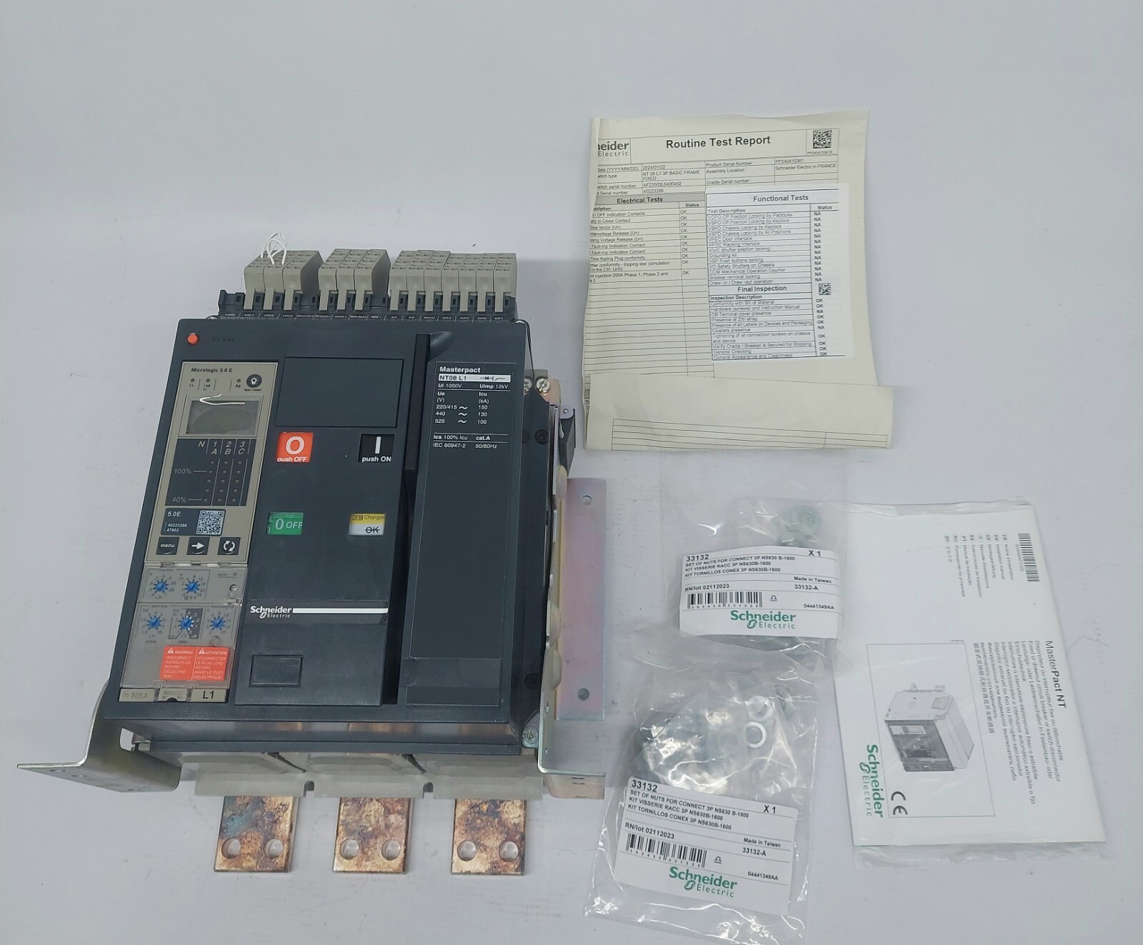 NEW SCHNEIDER MICROLOGIC 5.0 MASTERPACT NT08L1 13PEF5.0E Ui1000V TAIWAN