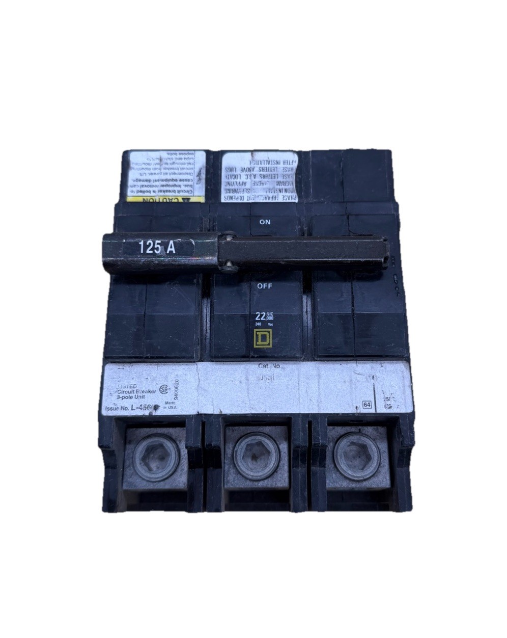 Square D QOB3125VH Circuit Breaker – 125A, 3-Pole, 240V 🇺🇸