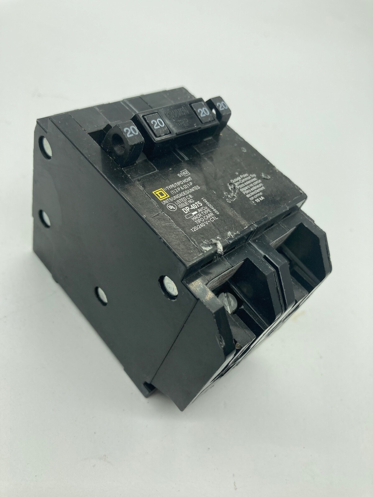HOMT2020220 Homeline Square D Quad Two 1 Pole 20 Amp One 2P 20A Plug In Breaker