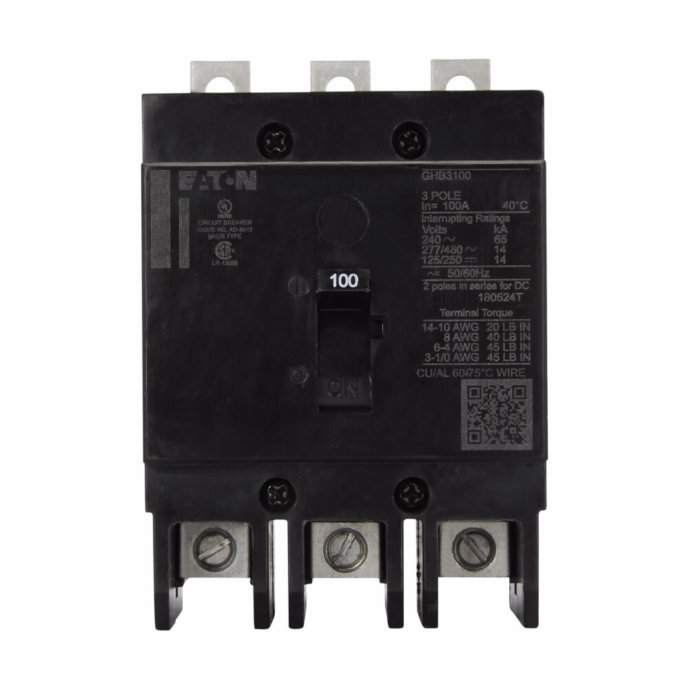 NIB- GHB3100 – EATON – Molded Case Circuit Breaker, G Frame, 100A ,3P