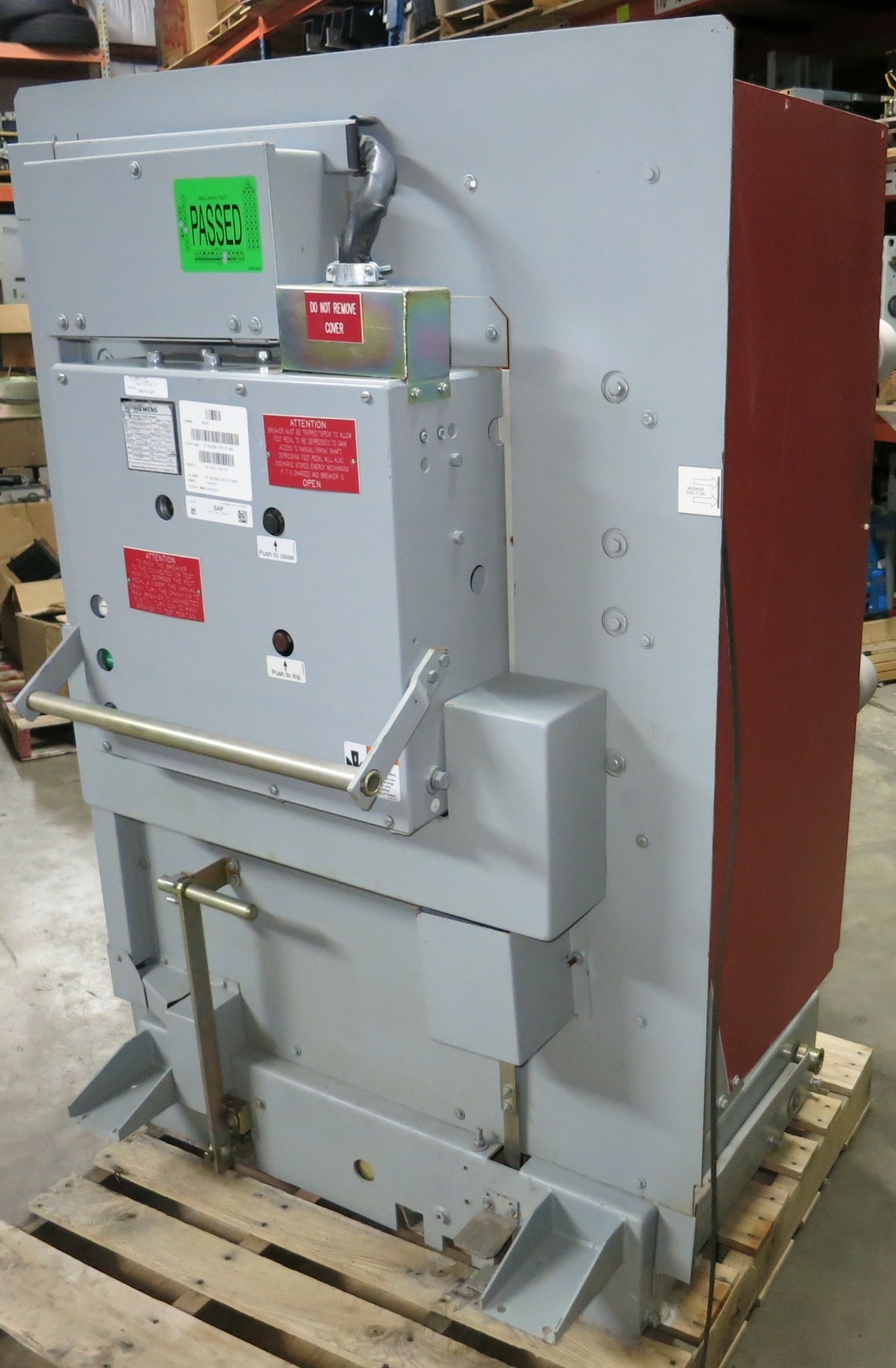 Siemens 2000A 38kV 38-3AFS-1500-56 56VDC AC High Voltage Vacuum Circuit Breaker