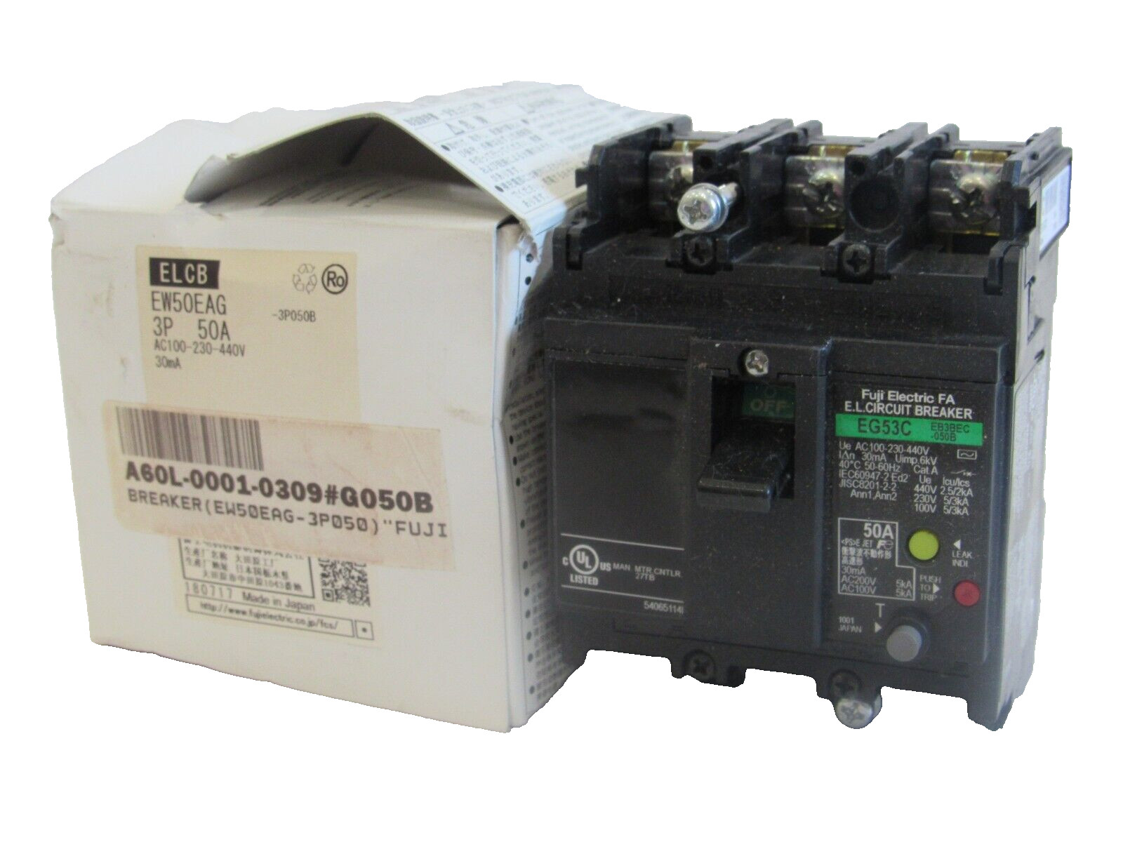 NEW FUJI ELECTRIC EG53C BREAKER EW50EAG