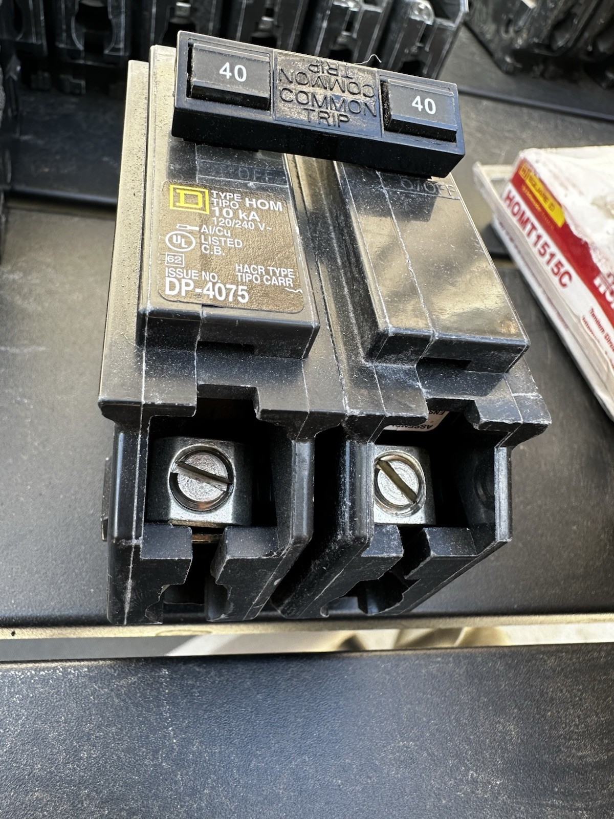 Square D DP-4075 HOM 10KA 120/240V 50/60 Hz Double Pole 50 Amp Circuit Breaker