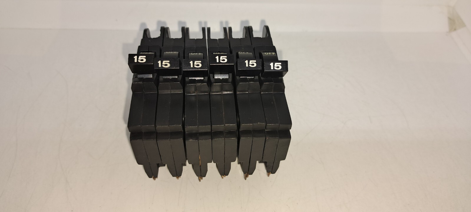 (6) FPE Challenger NC115 15 Amp 1 Pole Stab-Lok Type NC Federal Pacific LOT OF 6