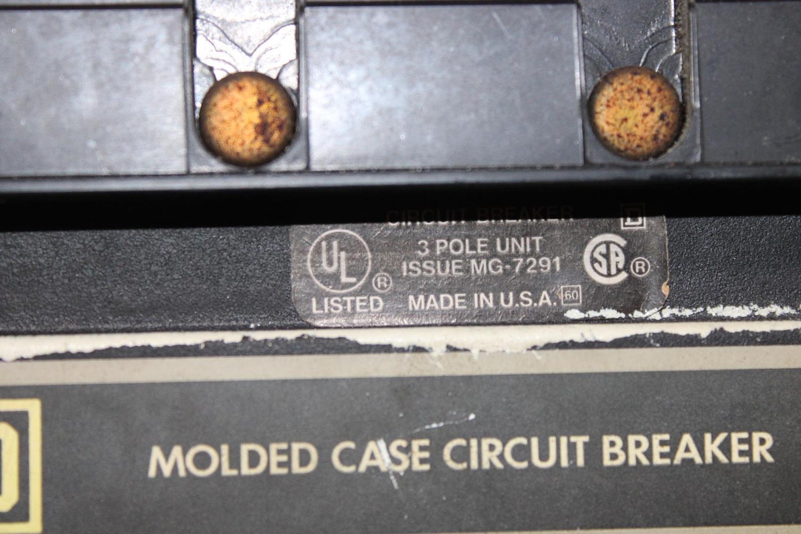 SQUARE D I-LINE CIRCUIT BREAKER FC34060 60 AMP 600 VOLT 3-POLE