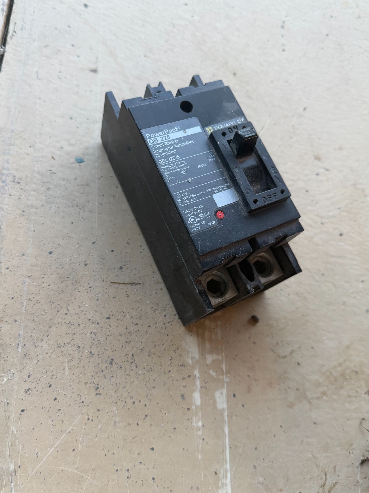 square d QBL22225 breaker