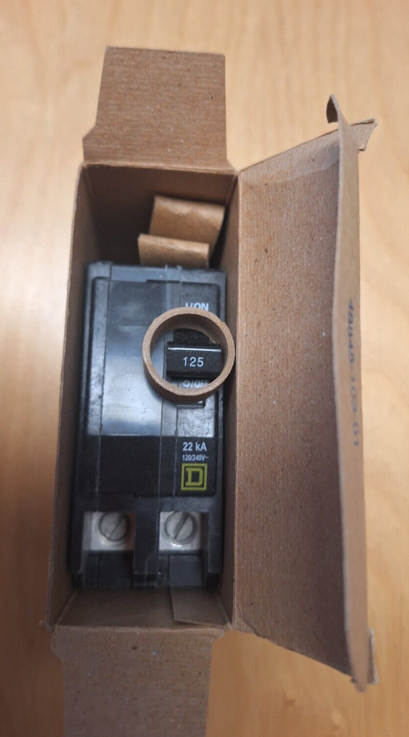 Square D QOB2125VH Bolt-on Circuit Breaker 125 Amp 2 Pole 120/240 Volts