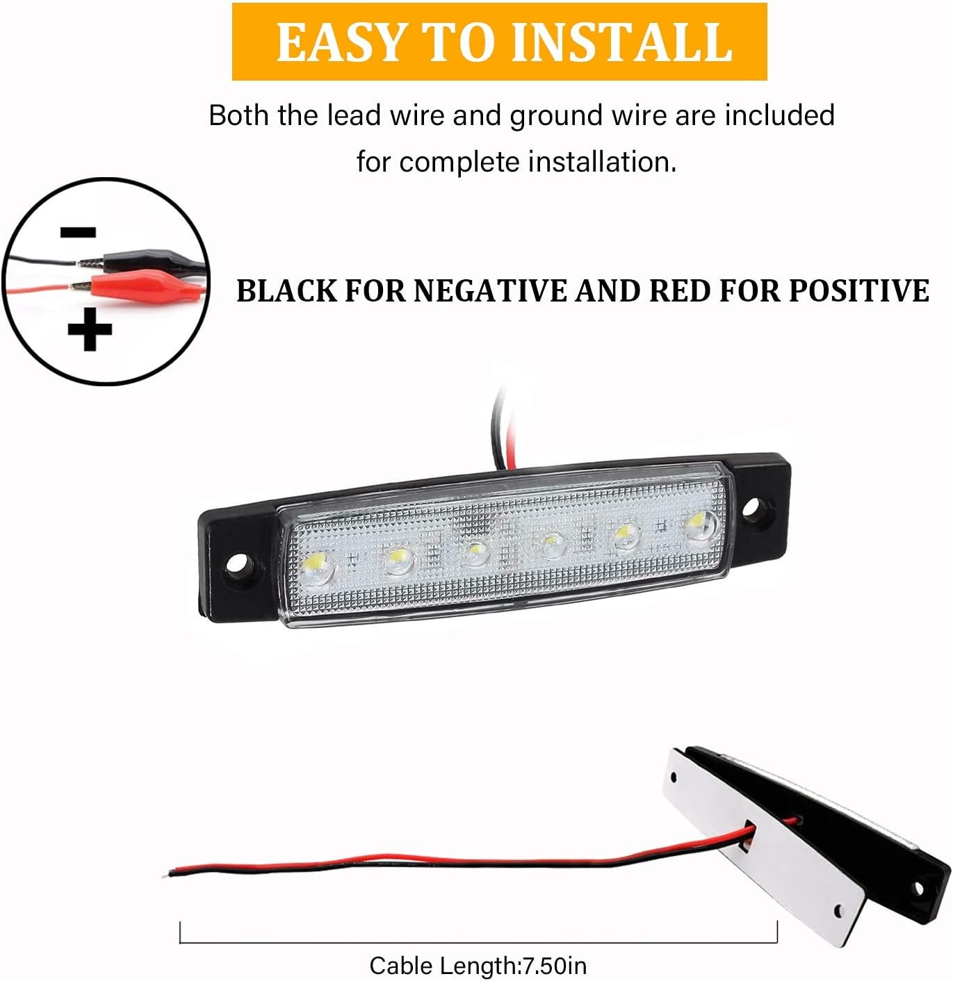 PSEQT LED Boat Interior Lights Marine Courtesy Light Strip Deck Transom Cockpit
