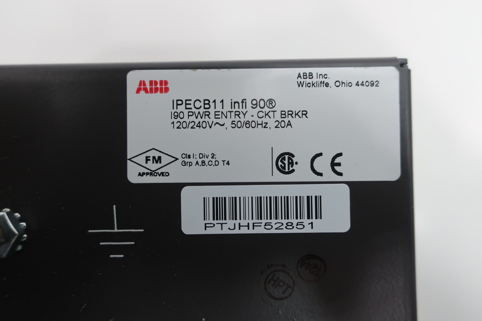 Abb IPECB11 I90 Power Entry Circuit Breaker 20a Amp 120/240v-ac