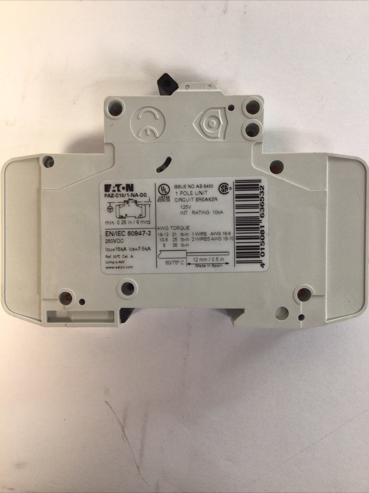 Eaton FAZ-C10/1-NA-DC-SP – 10A – 1 Pole