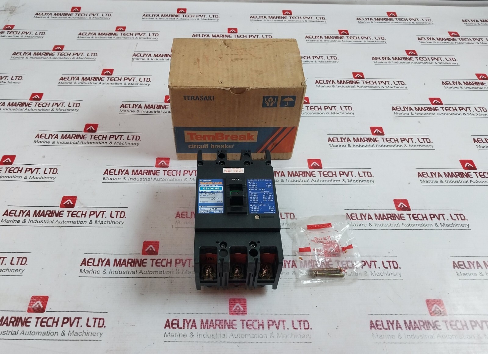 TERASAKI XS100NB TEMBREAK 3 Pole Circuit Breaker 100A AC220V 50KA