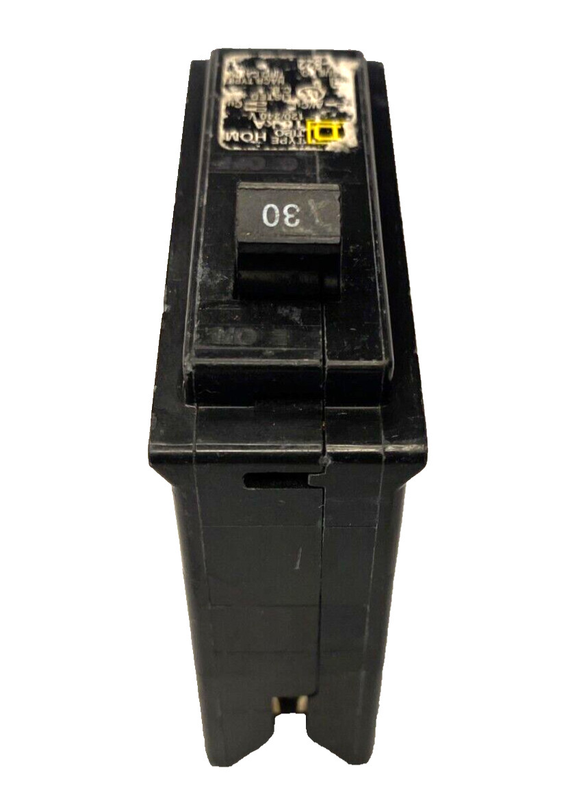 30A Square D Circuit Breaker 30 Amp 1-Pole HOM130 10ka 120/240 HACR Type