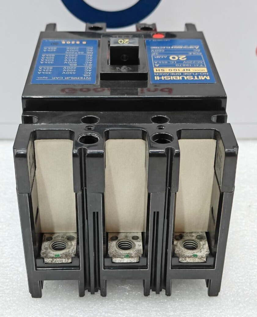 MITSUBISHI NF100-SH NO-FUSE CIRCUIT BREAKER 20A 3 POLE 660V NEW FAST SHIPPING