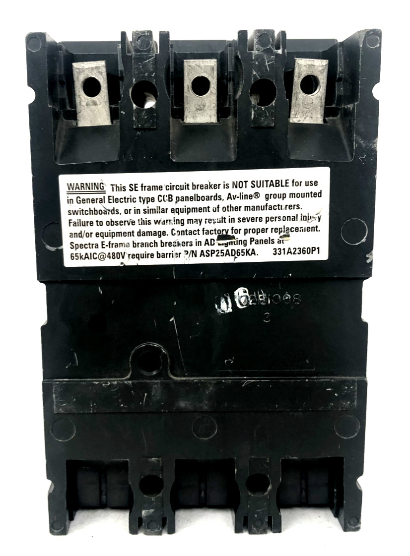 SEPA36AT0100 GE 100 Amp 600V Breaker 70 Amp Rating Plug SRPE100A SRPE100A70