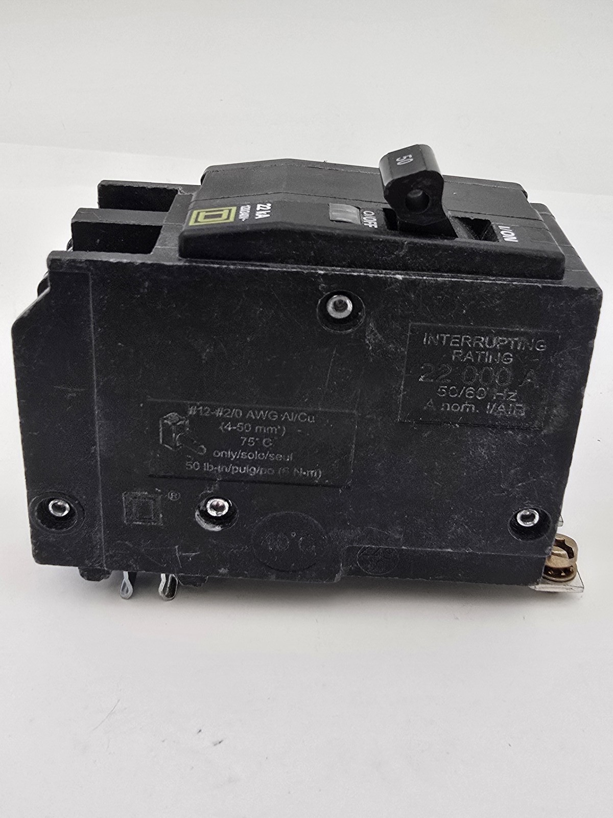 7Pc Square D QOB250VH Bolt-On Circuit Breaker 50A 240V 2P 22kA 1PH Type QOB 50 A