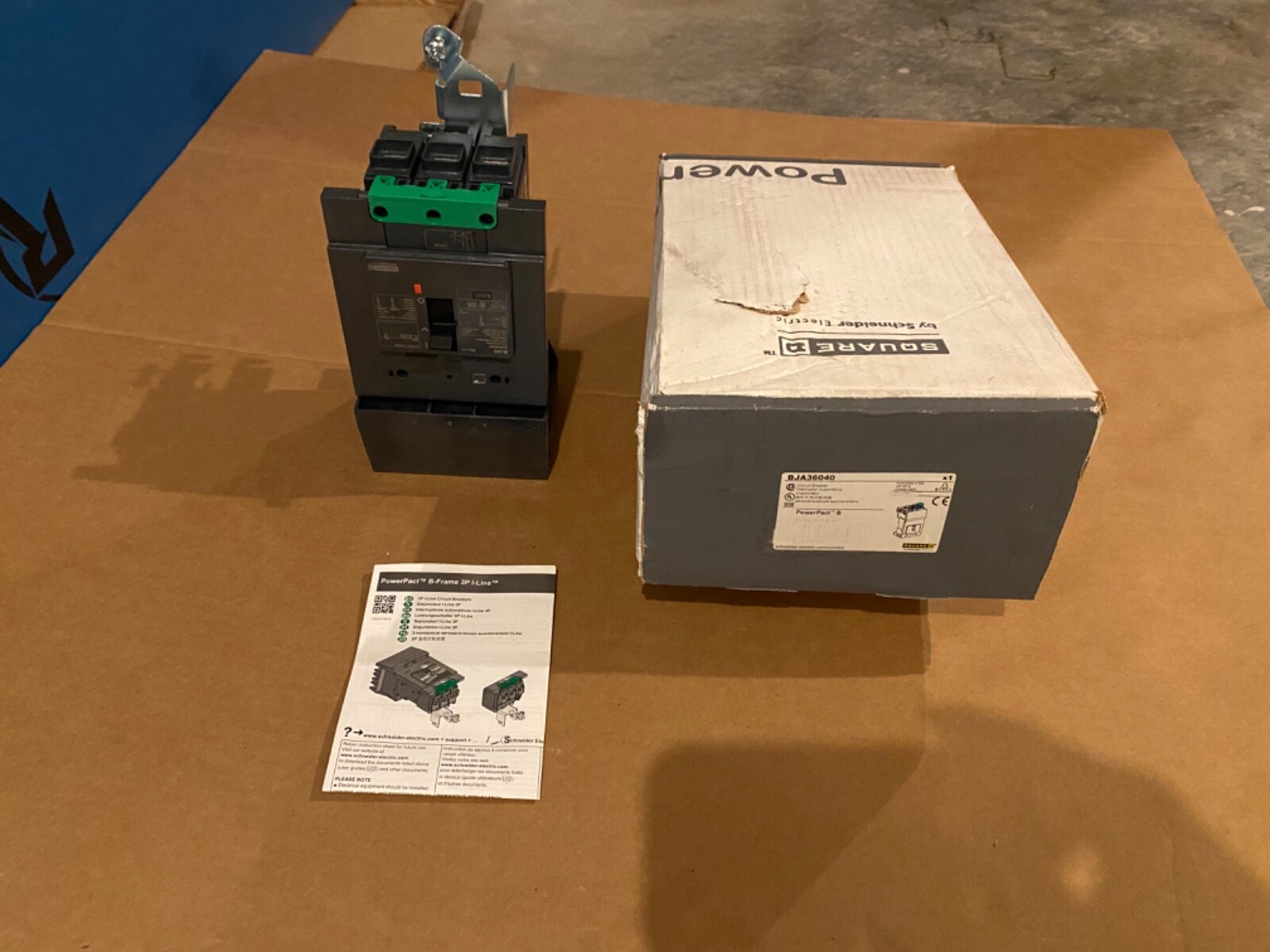 BJA36040 Square D Schneider Circuit Breaker 40amp 600v 3 pole