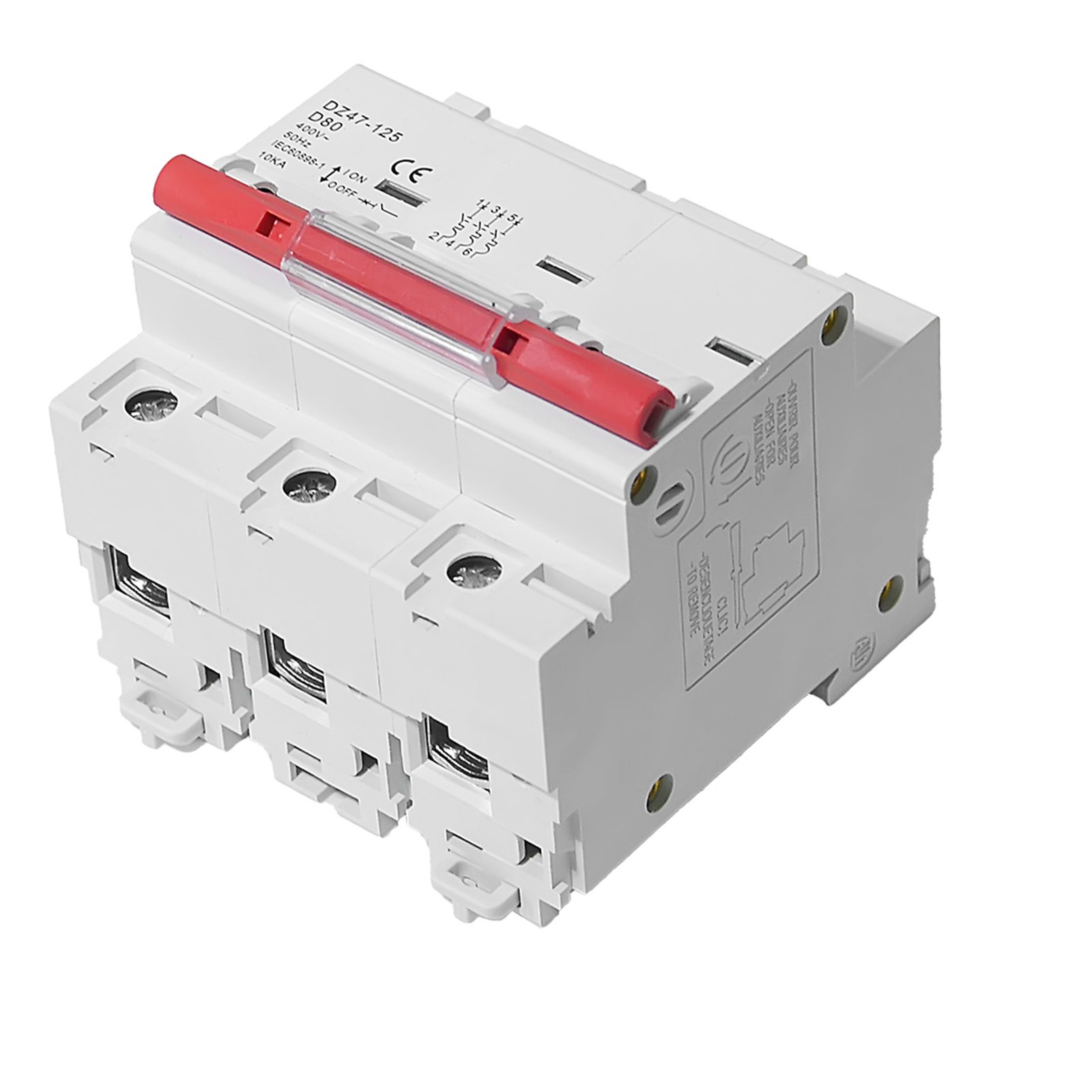 NEW MCB Mini Circuit Breaker 1/2/3P Type C 6 10 16 25 32 40 50 63 80 100 125Amp