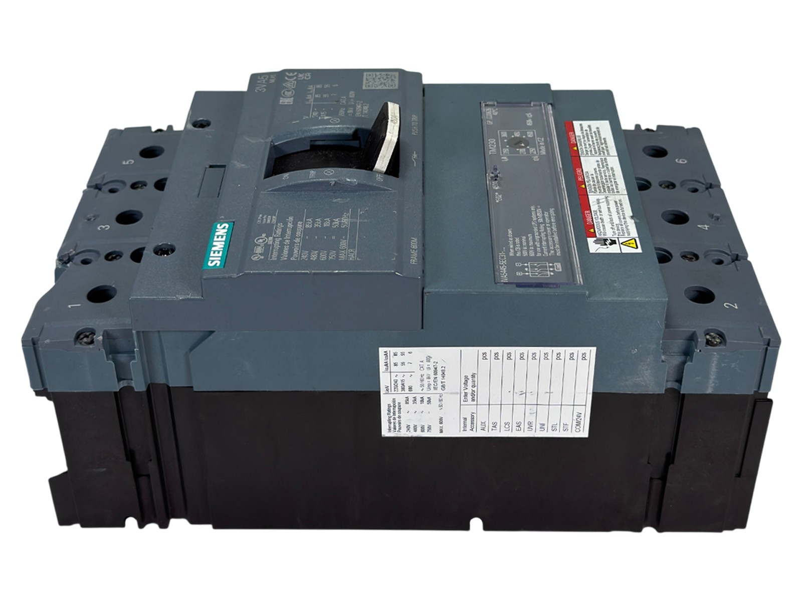 🚀 Siemens 3VA5445-5EC31-0AA0 Circuit Breaker 450A 3-Pole 800V MCCB UL Frame 600