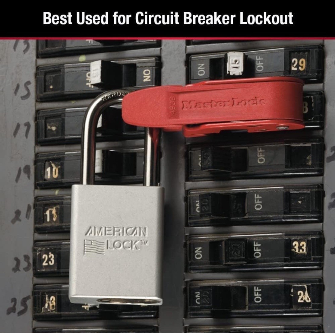 Master Lock 493B Grip Tight Circuit Breaker Lockout Standard Toggle