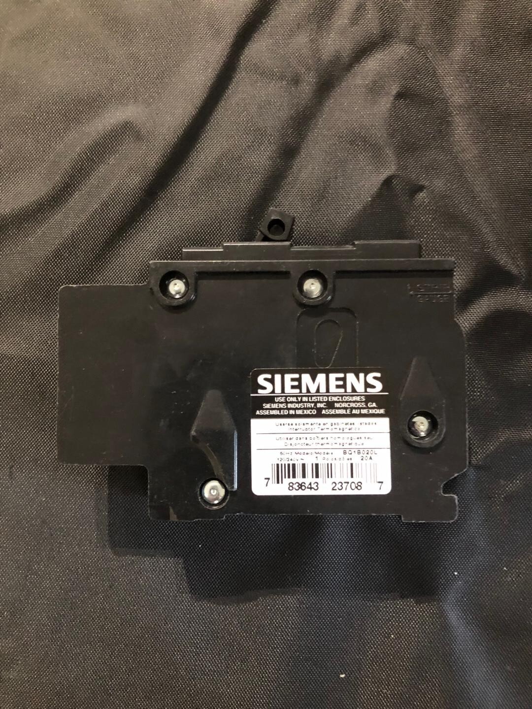 Siemens BQ1B020L 20-Amp Single Pole 120 / 240-Volt 10KAIC Lug In/Lug Out Breaker