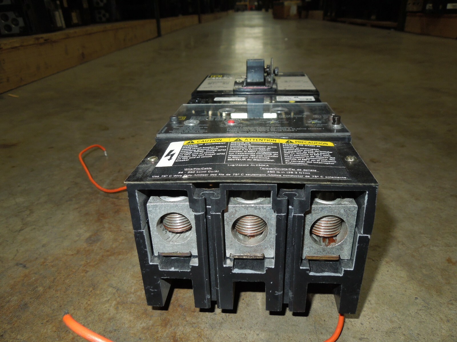 Square D KHL36175G 175A 3p 600V Circuit Breaker GFM250KA Ground Fault Module
