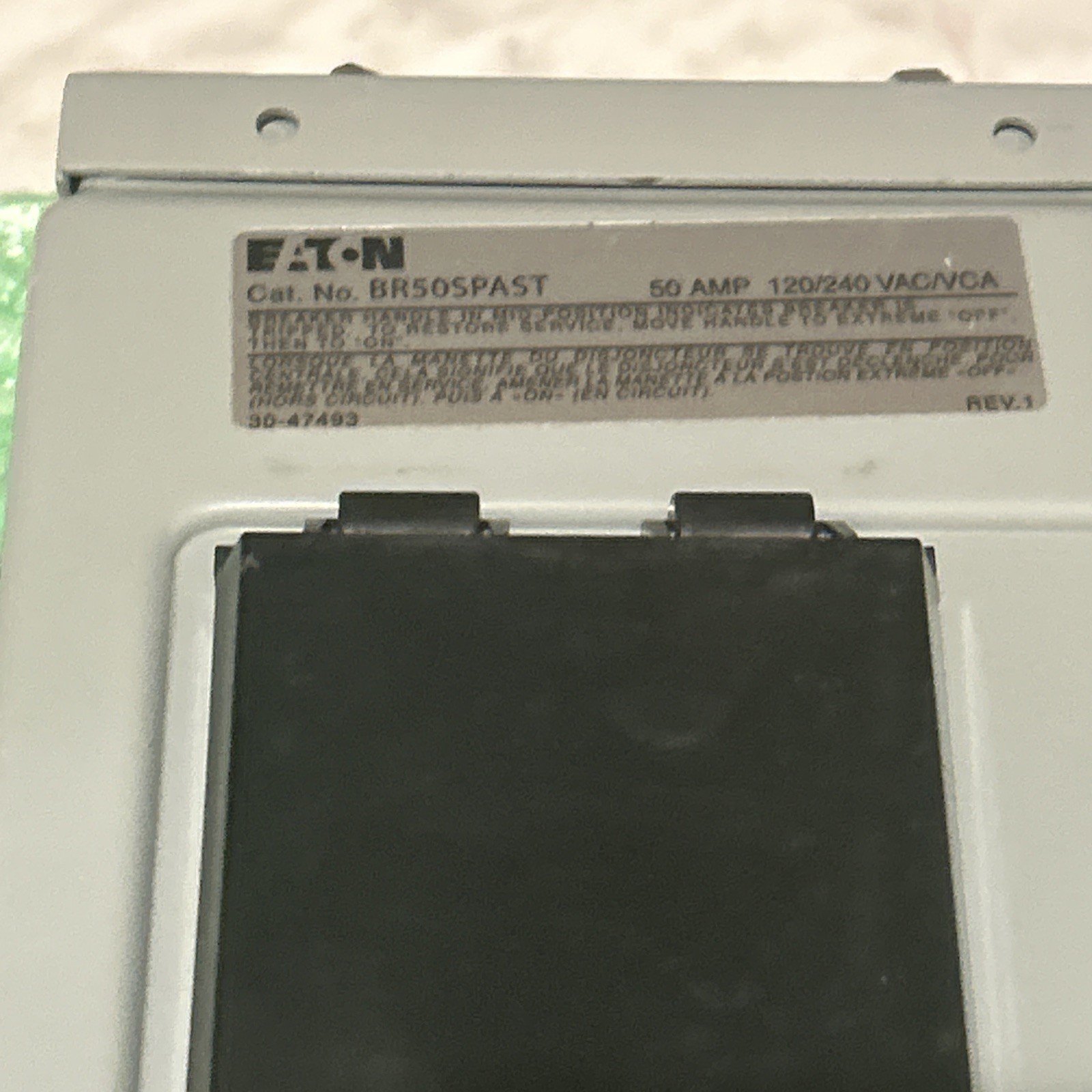 Eaton BR50SPAST Breaker Enclosure 50A 240V 1PH3W Only Box