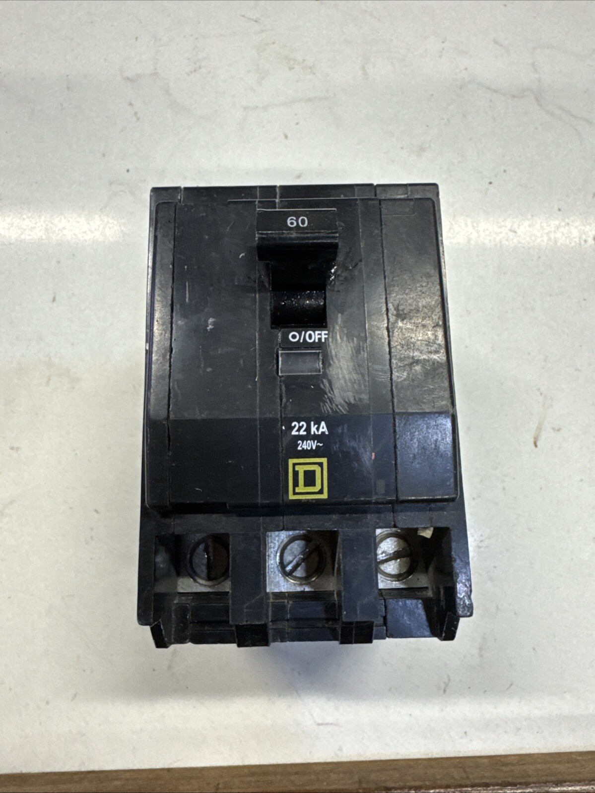 Square D QO360VH 3 pole 60 amp 22kA PLUG IN/ON Circuit Breaker